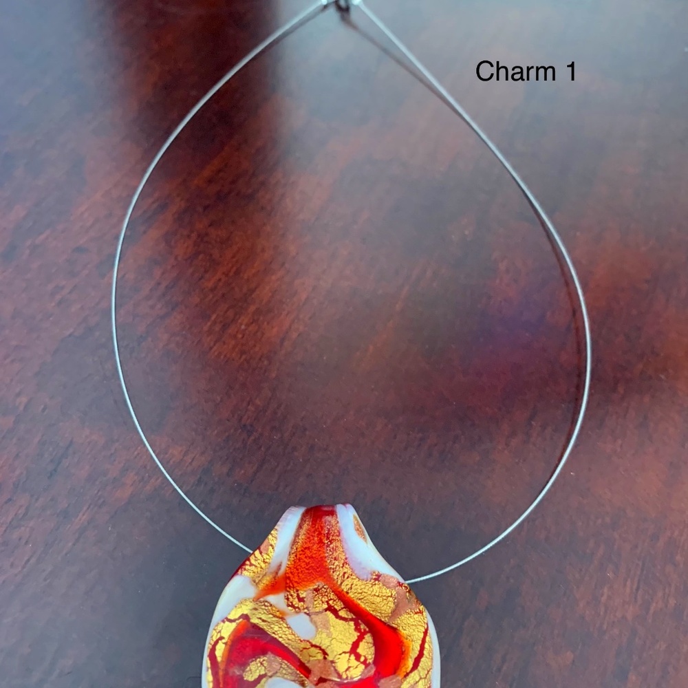 Murano Glass charm with necklace